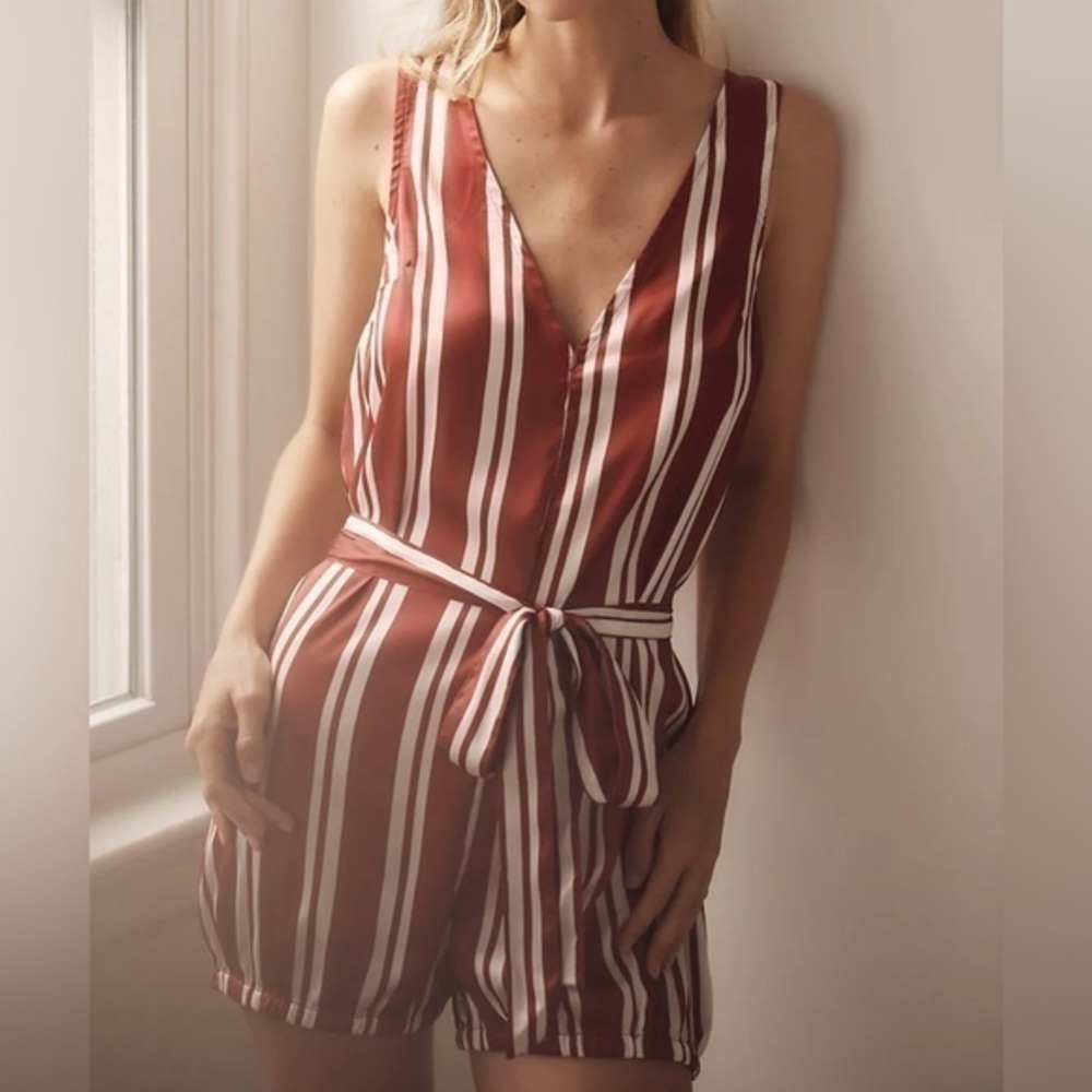 Anthropologie Silky Pajama Romper
